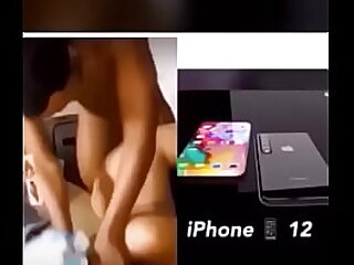 Nigerian rich guy fucking his big boobs stepsister because of IPhone 12