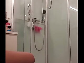 Big tits redhead in shower.hidden cam