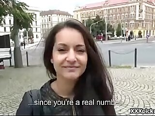 Cutie amateur european teen suck dick for cash in public 20