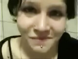 Emo Girl Handjob in Toilet - More on xjizzcams.com